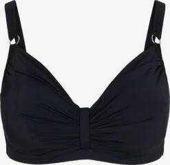 Bøjle-bikinitoppe T-shirt-BH Bikinioverdel SBASIC Kvinder Sort