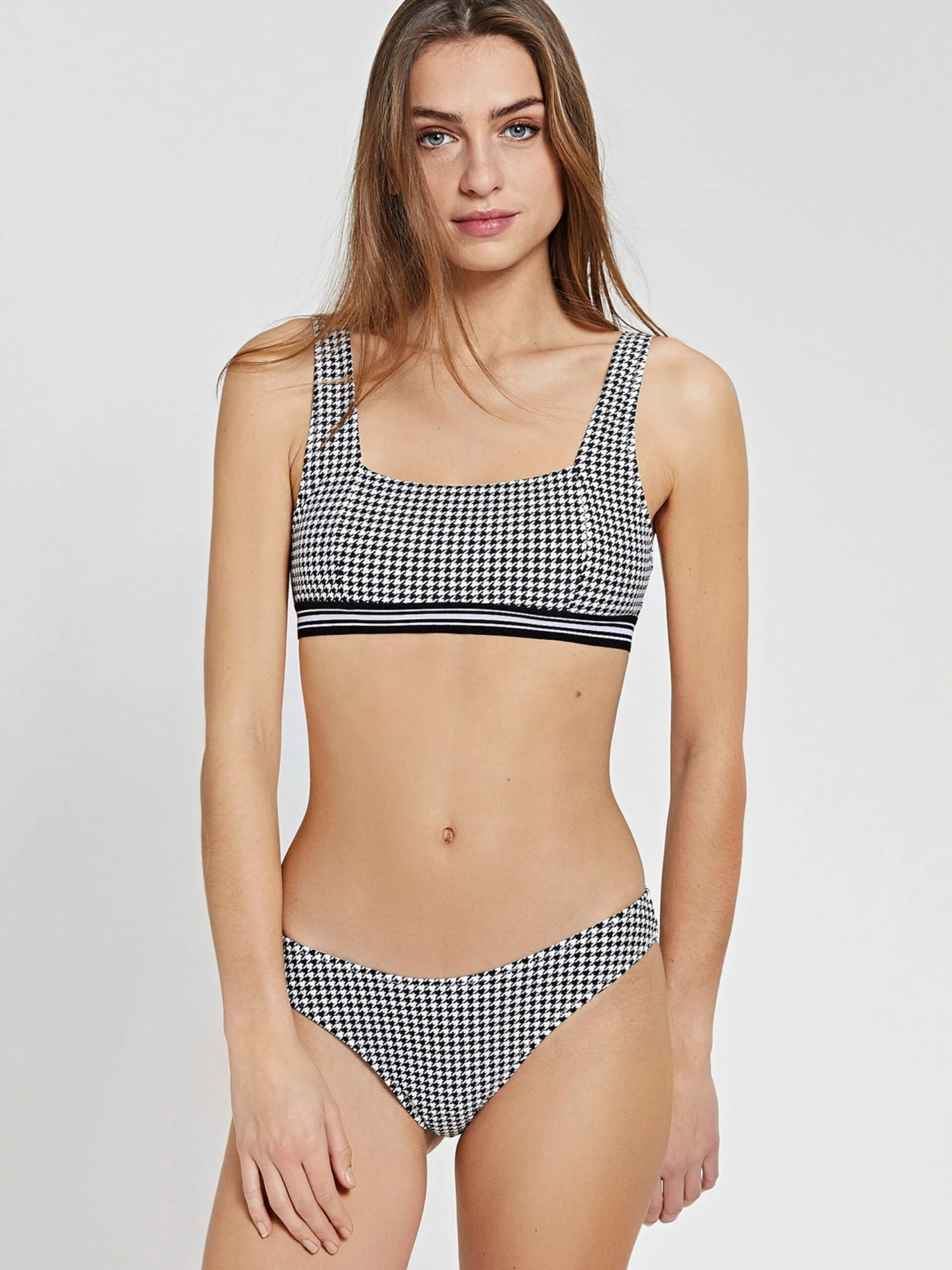 Shiwi Store Skåle Bustier Bikini Kvinder Sort / Hvid - Billede 2