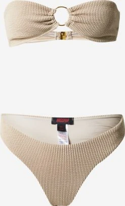 Bandeau-bikinier Bandeau Bikini Kvinder Beige