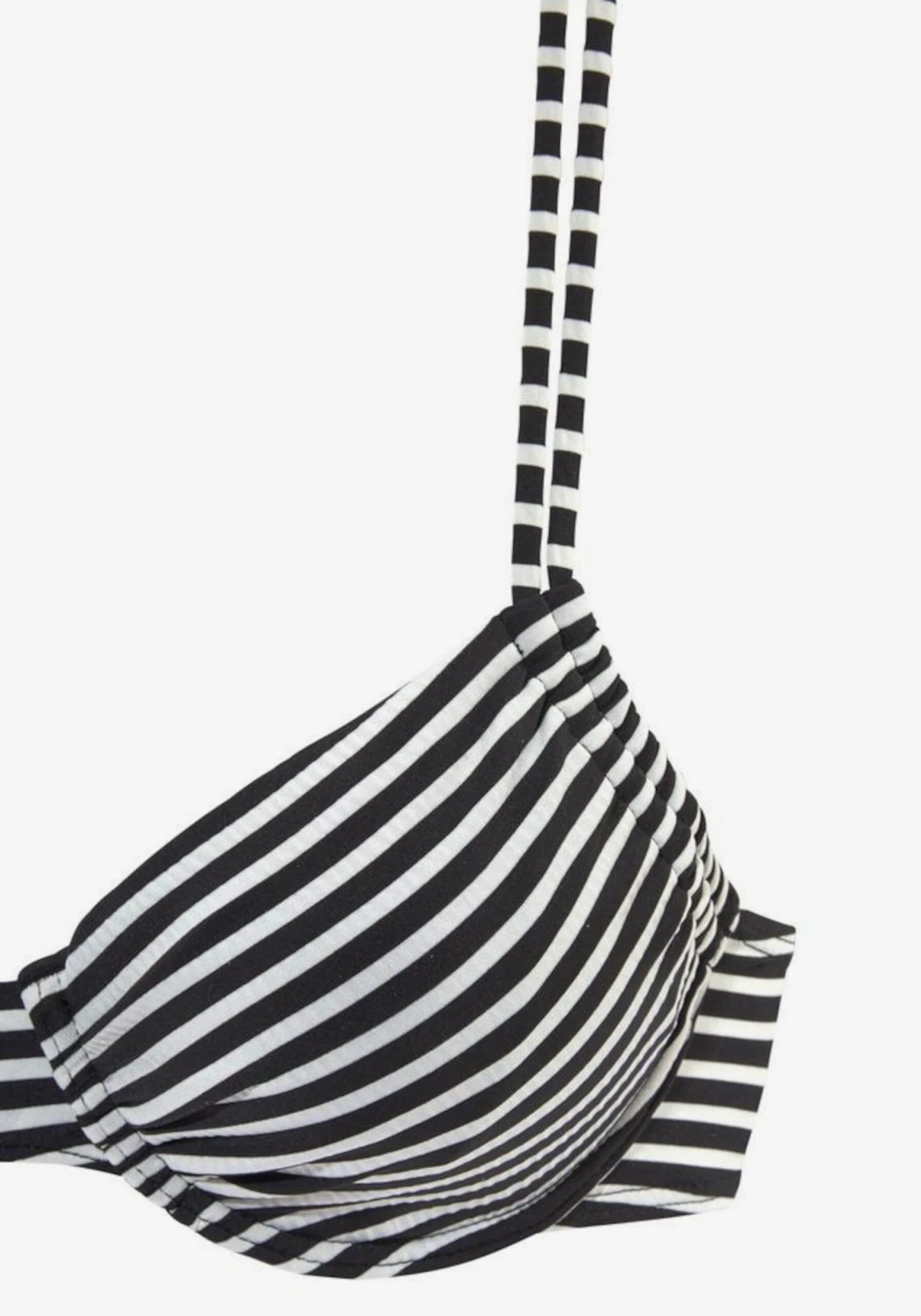 S.Oliver Bøjle-bikinier T-shirt-BH Bikini Kvinder Sort / Hvid - Billede 2