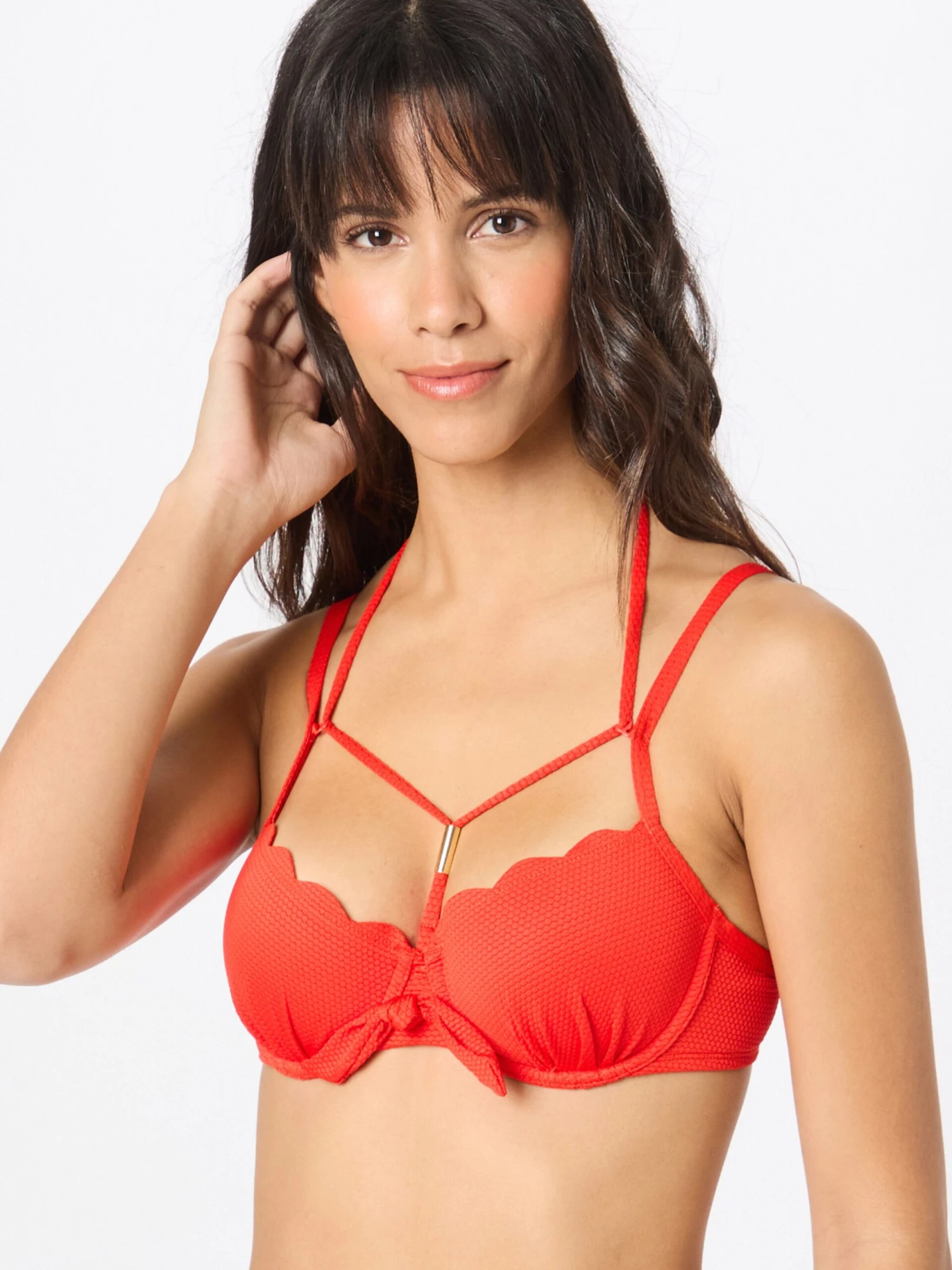 Hunkemöller Bøjle-bikinitoppe Balconette Bikinioverdel Scallop Kvinder Rød - Billede 2