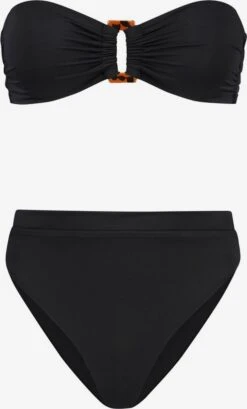 Shiwi Bandeau-bikinier Bandeau Bikini ZOE Kvinder Sort