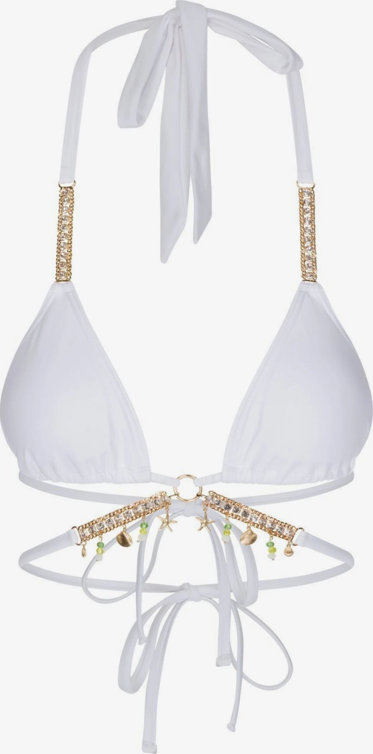 Trekants-bikinitoppe Triangel Bikinioverdel Kvinder Hvid