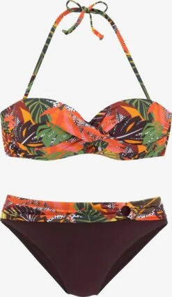 Bøjle-bikinier Balconette Bikini Kvinder Choko / Orange