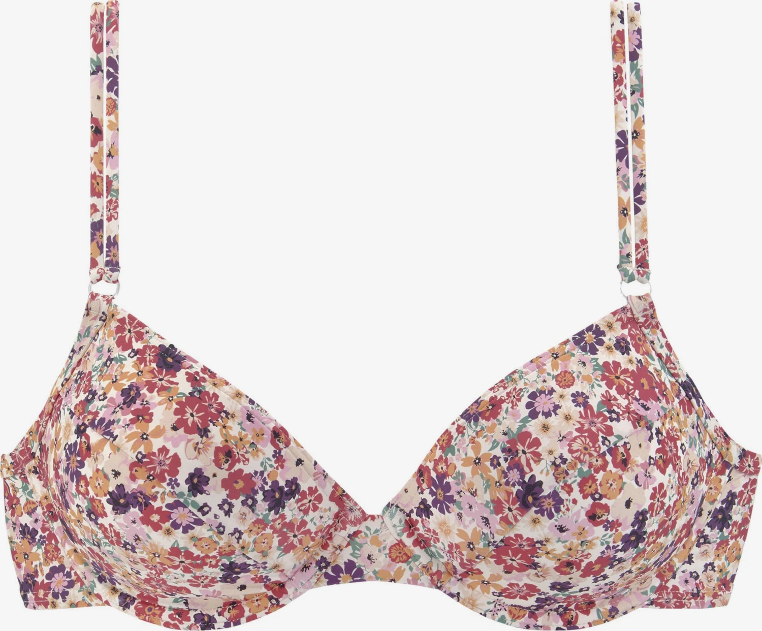 Bøjle-bikinitoppe T-shirt-BH Bikinioverdel Kvinder Gammelrosa