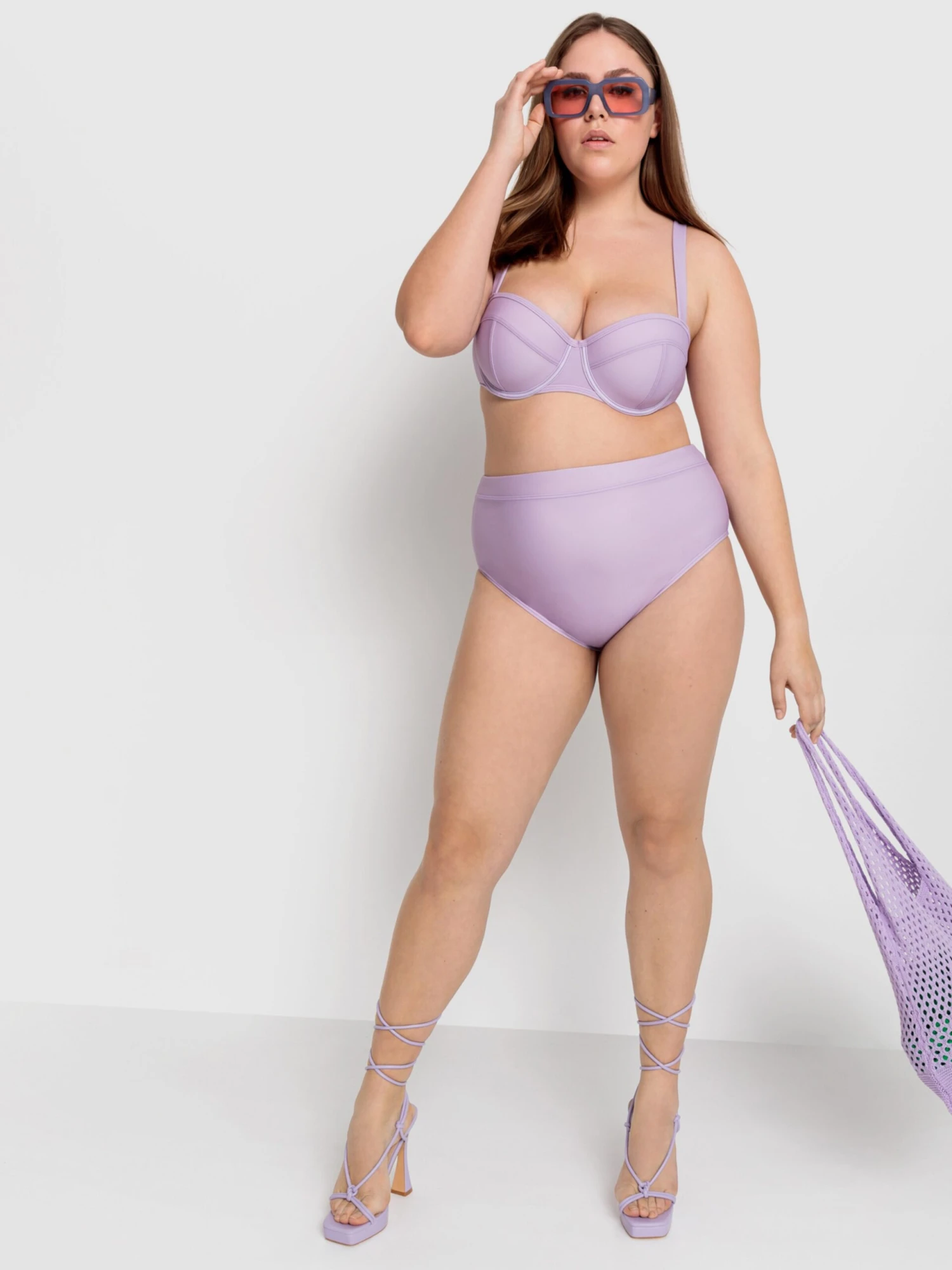 Bøjle-bikinitoppe Balconette Bikinioverdel Gina Kvinder Lyselilla - Billede 4