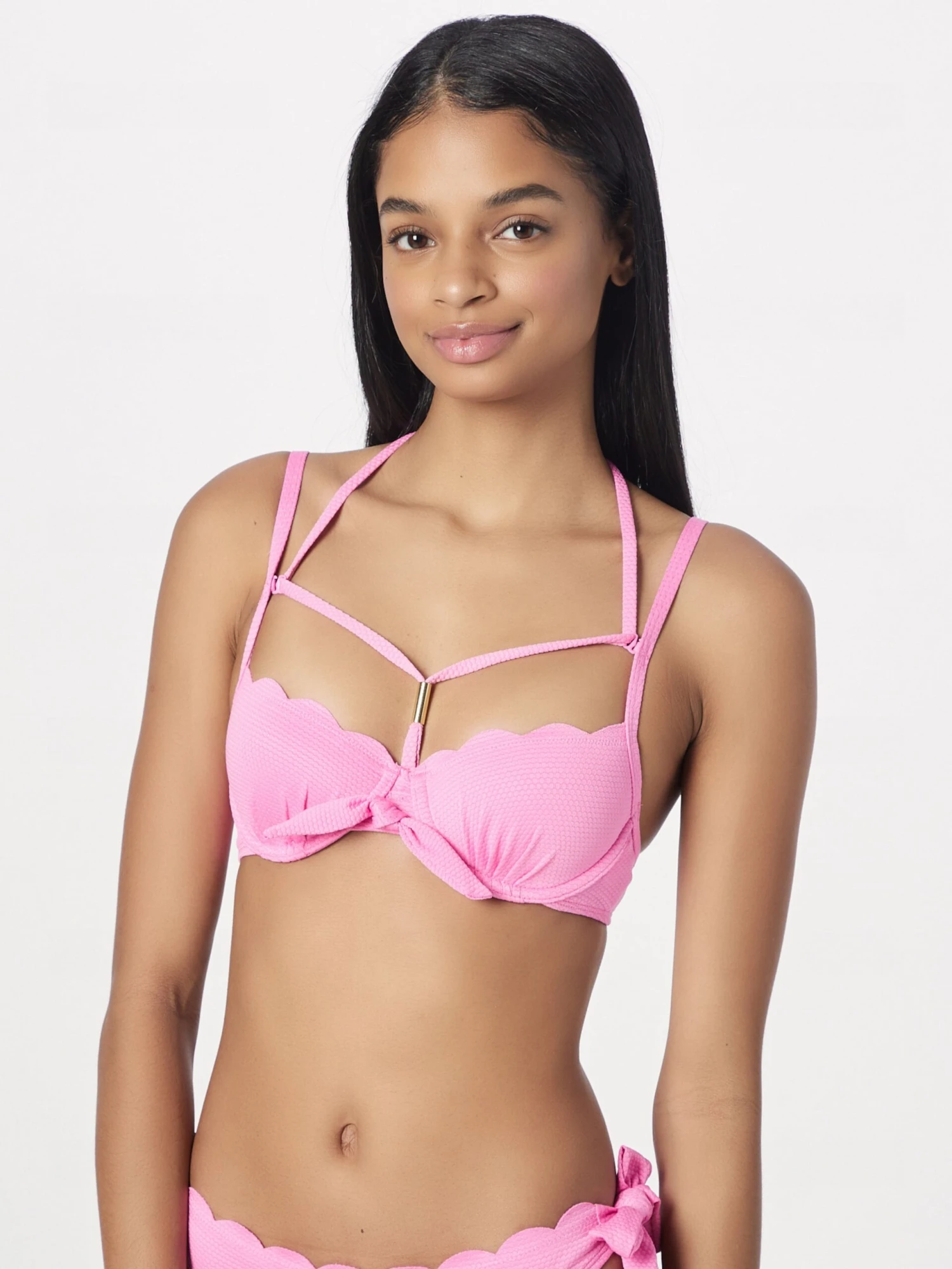 Hunkemöller Bøjle-bikinitoppe Balconette Bikinioverdel Scallop Kvinder Pink - Billede 2