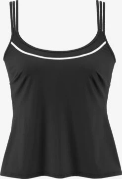 Tankinier Bustier Tankini-overdel Kvinder Sort