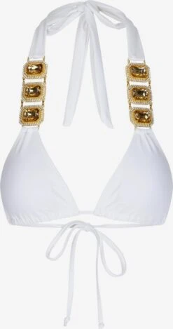 Trekants-bikinitoppe Triangel Bikinioverdel Boujee Kvinder Hvid