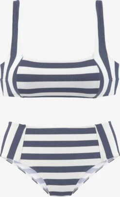 VENICE BEACH Bustier-bikinier Bustier Bikini Kvinder Navy / Hvid