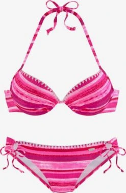 Buffalo Bøjle-bikinier Push-up Bikini Kvinder Pink