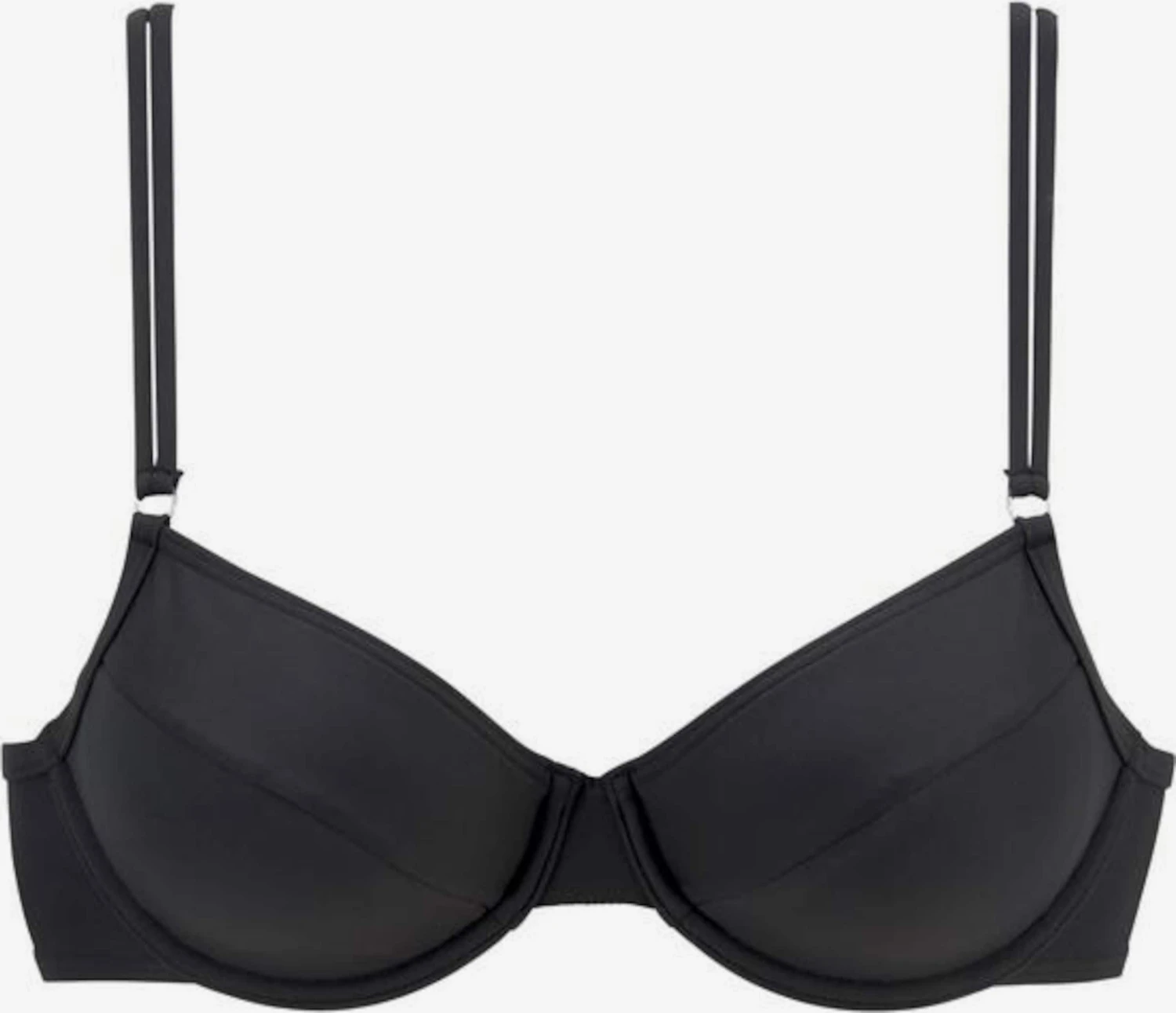 S.Oliver Bøjle-bikinitoppe T-shirt-BH Bikinioverdel Rome Kvinder Sort