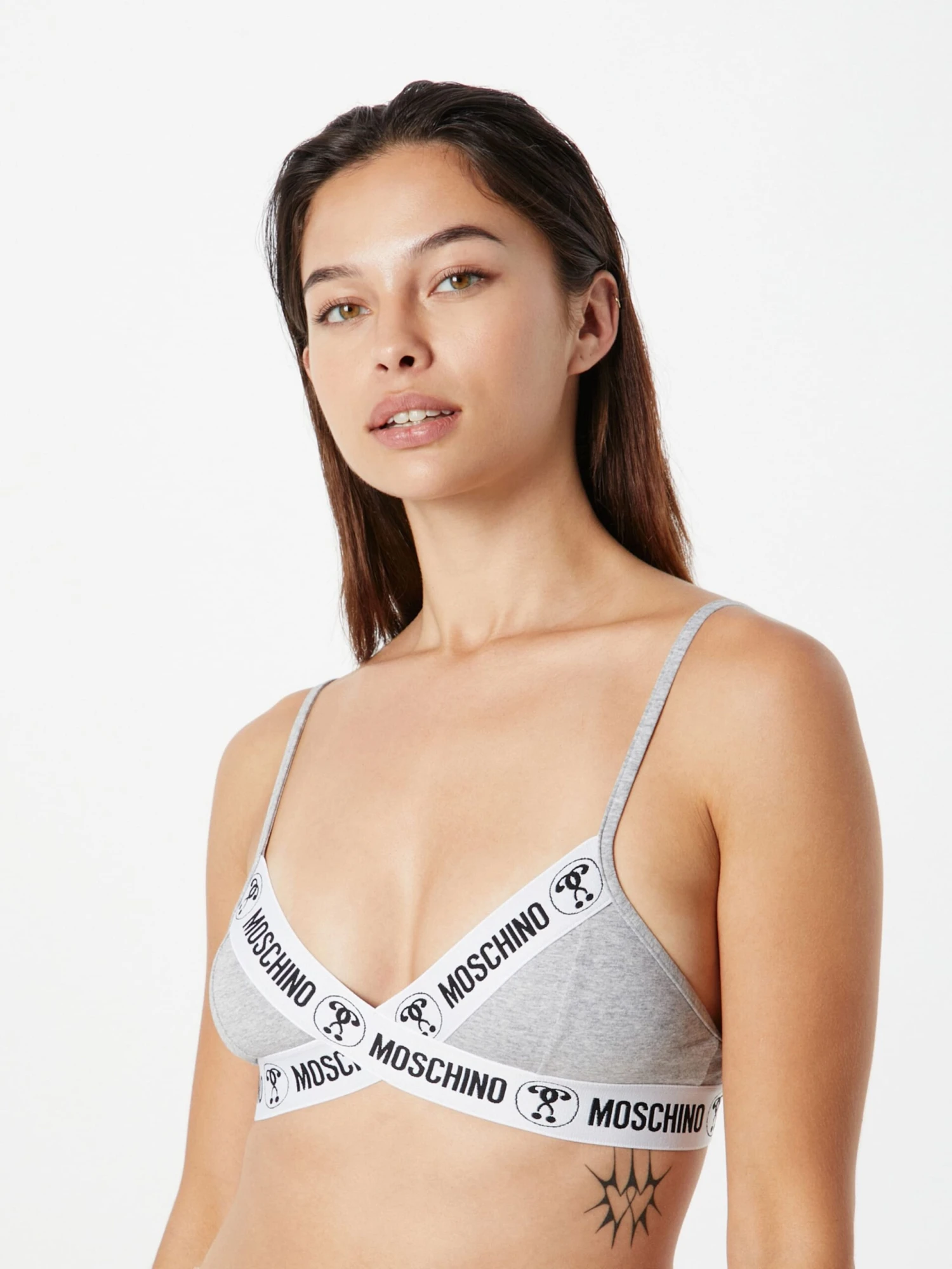 Trekants-bikinitoppe Triangel Bikinioverdel Reggiseno Kvinder Grå-meleret - Billede 2