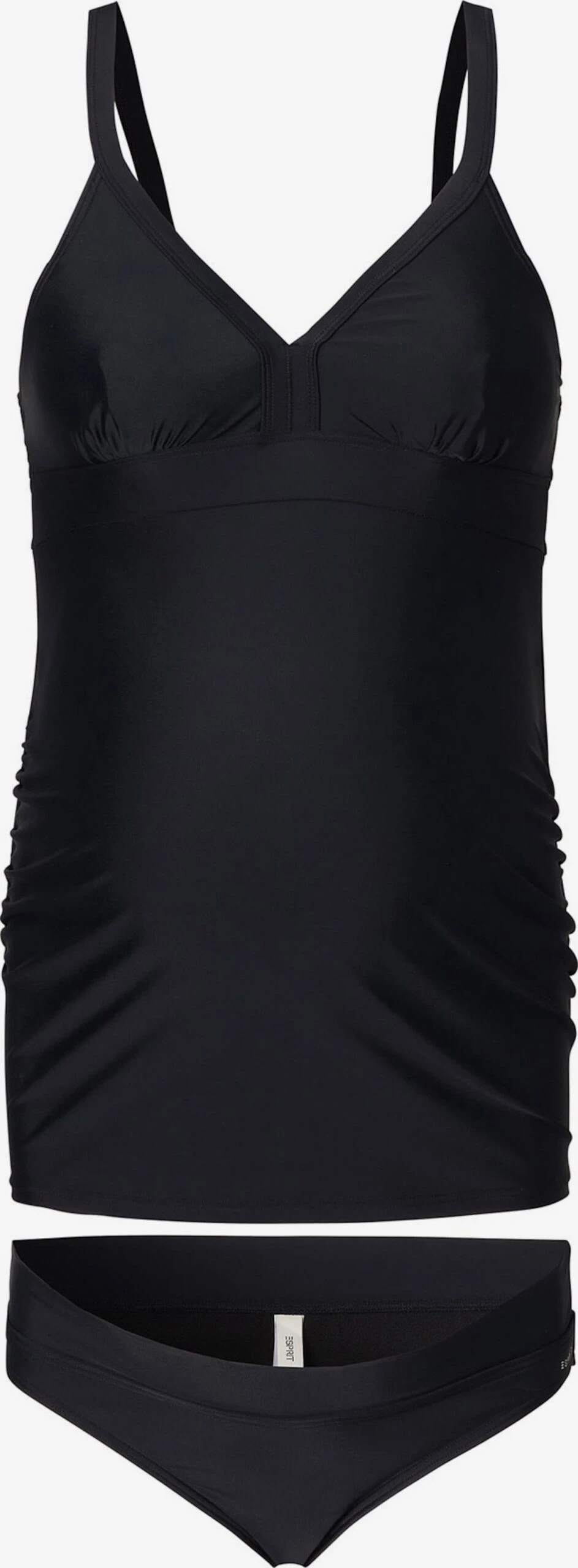 Tankinier Bustier Tankini Kvinder Sort